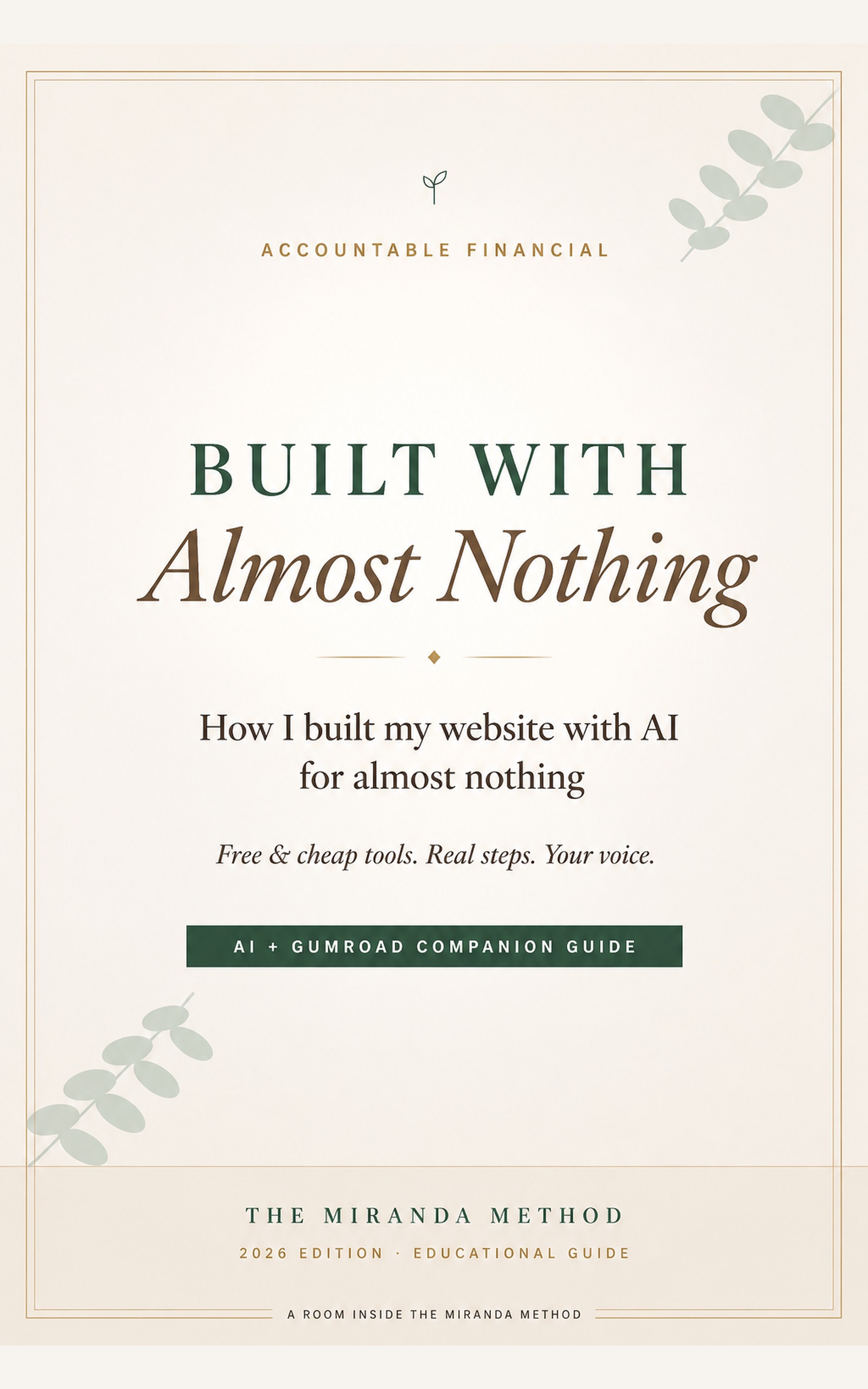 Built With Almost Nothing — how I built my website with AI for almost nothing