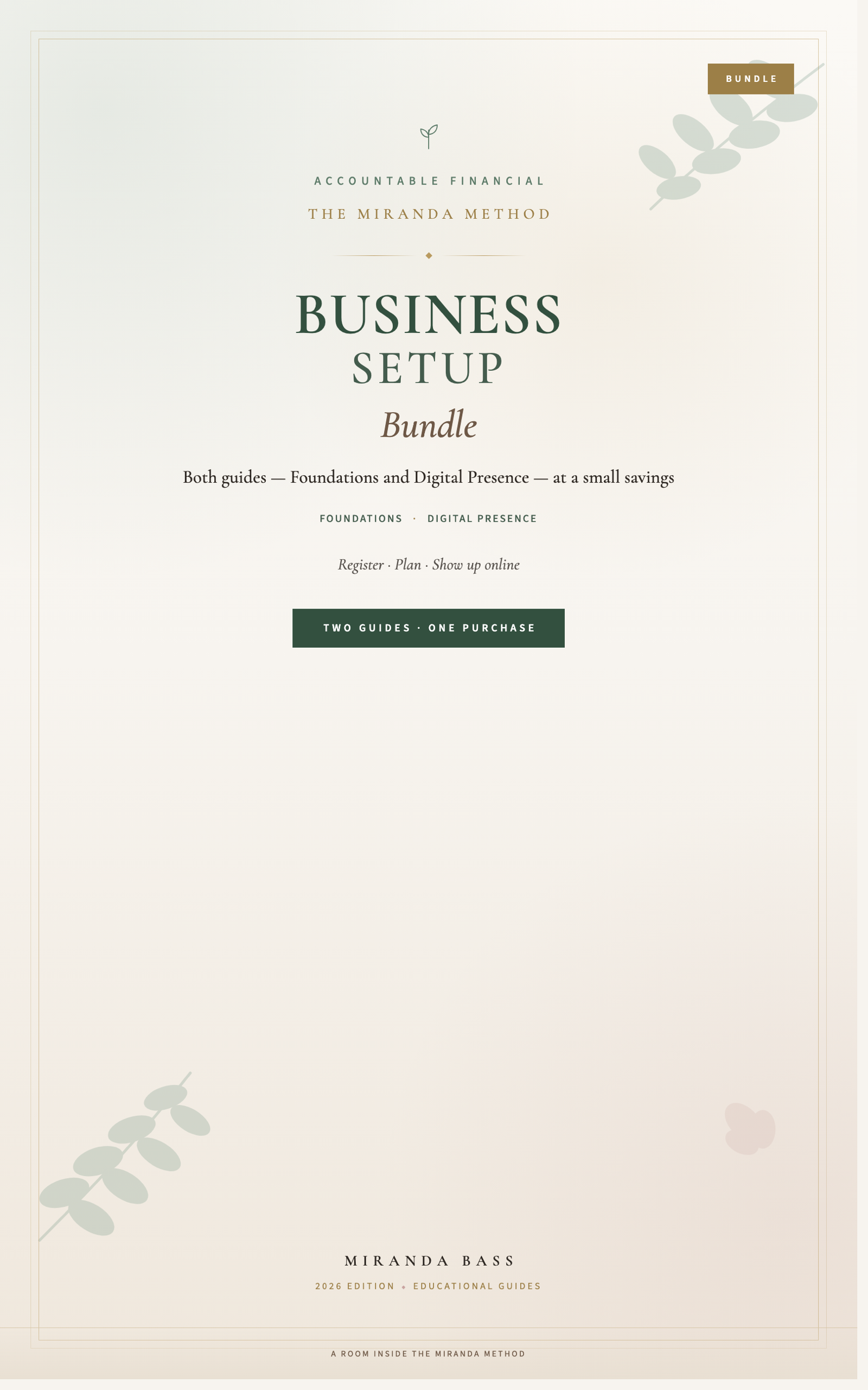 Accountable Business Setup — Foundations, Digital Presence, or Bundle